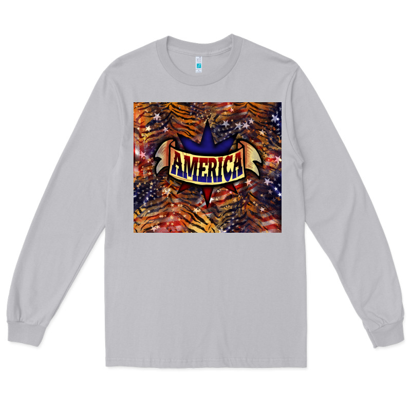 Tiger America Tumbler 4th Of July Long Sleeve Tee by HowdyJamesFarm | Teevron