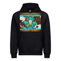 Black bull skull and turquoise cowhide tumbler Urban Hoodie - Artiststas
