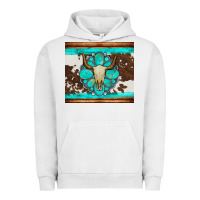 Pigment Lunar Rock bull skull and turquoise cowhide tumbler Urban Hoodie - Artiststas