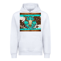 White bull skull and turquoise cowhide tumbler Urban Hoodie - Artiststas