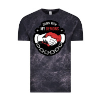 Cloud Black awesome down with my demons  for gift adult and kids men women  2021 Vintage Tee - lanVoArt
