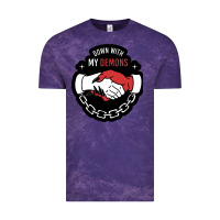 Cloud Purple awesome down with my demons  for gift adult and kids men women  2021 Vintage Tee - lanVoArt