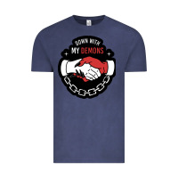 Vintage Denim awesome down with my demons  for gift adult and kids men women  2021 Vintage Tee - lanVoArt