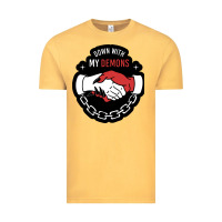 Vintage Mustard awesome down with my demons  for gift adult and kids men women  2021 Vintage Tee - lanVoArt