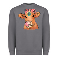 Storm Cow  Turquoise Heavyweight Sweatshirt - CowCowDesign