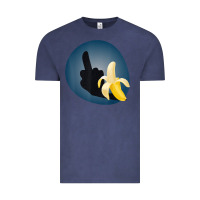Vintage Denim Dirty Joke Halloween Costume Joke Middle Finger Banana Vintage Tee - lanVoArt