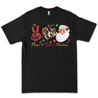 Black Peace love Christmas Premium Tee - NancyCooperArtShop