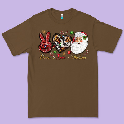 Peace Love Christmas Premium Tee Designed By Nancycooperartshop