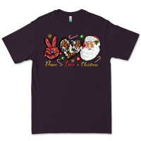 Plum Peace love Christmas Premium Tee - NancyCooperArtShop