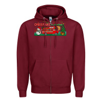 Burgundy christmas is coming Zipper Hoodie - BundleAndBundleShop