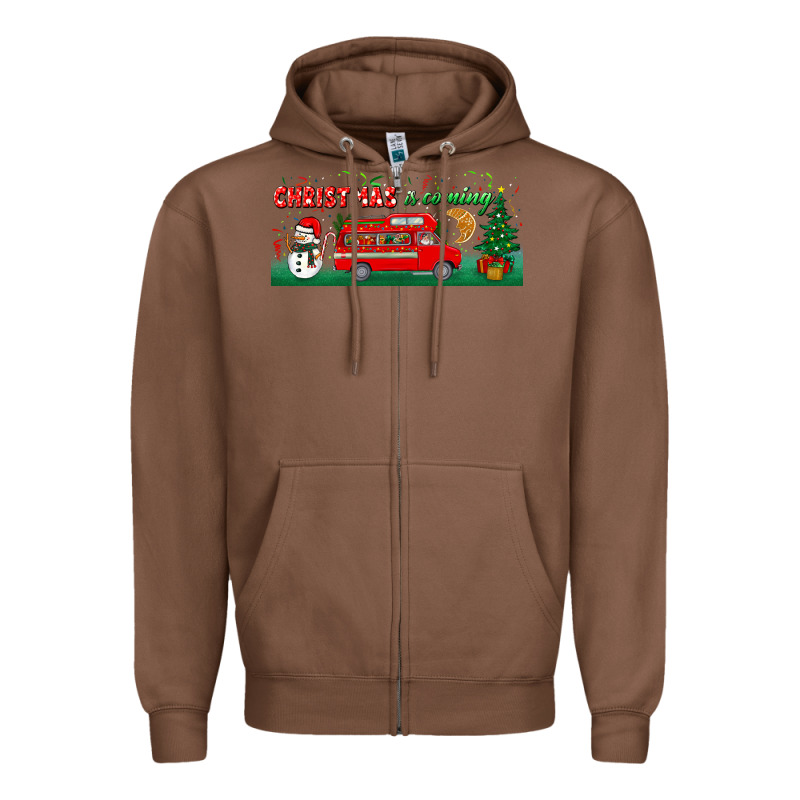 Christmas Is Coming Zipper Hoodie by BundleAndBundleShop | Teevron