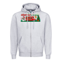 Heather Grey christmas is coming Zipper Hoodie - BundleAndBundleShop