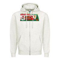 Oatmeal Heather christmas is coming Zipper Hoodie - BundleAndBundleShop