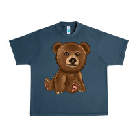 Midnight Navy bear Urban Heavy Tee - texasbilliewilder