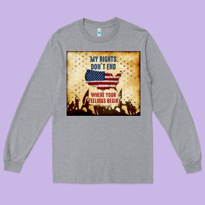 My Rights Don't End Long Sleeve Tee Designed By Tumblerdesignbyshophia