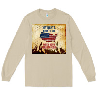 Mushroom my rights don't end Long Sleeve Tee - TumblerDesignByShophia