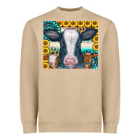 Mushroom Cows Gemstone Sunflowers Tumbler Heavyweight Sweatshirt - CowCowDesign