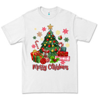 White merry christmas tree with gift box Premium Tee - MaliasSmallBusiness