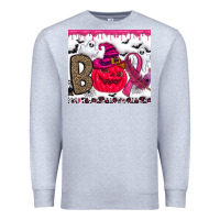 Heather Grey Boo october Premium Sweatshirt - CowhideDigitalArt