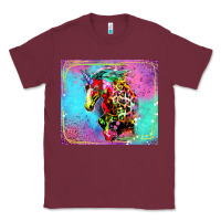 Burgundy Colorful Unicorn Horse Classic Tee - LillyAllenDesigns