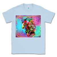 Dusty Blue Colorful Unicorn Horse Classic Tee - LillyAllenDesigns