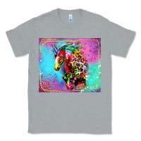 Heather Grey Colorful Unicorn Horse Classic Tee - LillyAllenDesigns