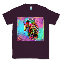 Plum Colorful Unicorn Horse Classic Tee - LillyAllenDesigns