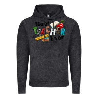 Vintage Black best teacher ever Vintage Hoodie - NancyCooperArtShop
