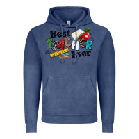 Vintage Denim best teacher ever Vintage Hoodie - NancyCooperArtShop