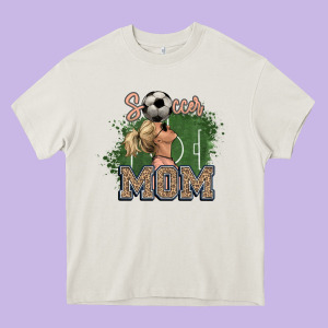 Soccer Mom Heavy Core Tee Designed By Nancycooperartshop