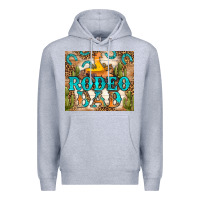 Heather Grey Western Rodeo Dad Tumbler Premium Hoodie - BundleAndBundleShop