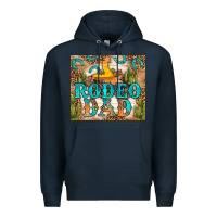Navy Western Rodeo Dad Tumbler Premium Hoodie - BundleAndBundleShop