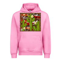 Fuchsia Pink aztec cowhide cactus background Urban Hoodie - Artiststas