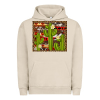 Pigment French Oak aztec cowhide cactus background Urban Hoodie - Artiststas