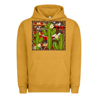 Pigment Peanut Butter aztec cowhide cactus background Urban Hoodie - Artiststas