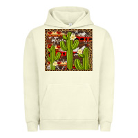 Pigment Pistachio aztec cowhide cactus background Urban Hoodie - Artiststas