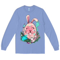Colony Blue Easter egg Nurse Easter Day Long Sleeve Tee - HowdyJamesFarm