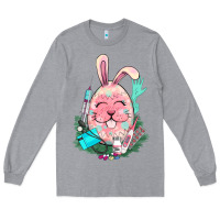 Heather Grey Easter egg Nurse Easter Day Long Sleeve Tee - HowdyJamesFarm