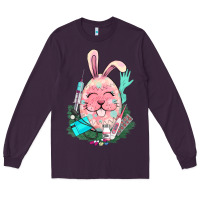 Plum Easter egg Nurse Easter Day Long Sleeve Tee - HowdyJamesFarm