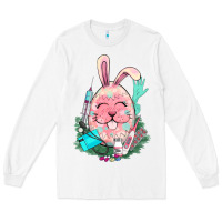 White Easter egg Nurse Easter Day Long Sleeve Tee - HowdyJamesFarm