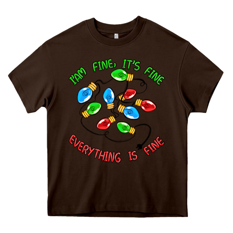 I'm Fine It's Fine Everything Is Fine Heavy Core Tee by MaliasSmallBusiness | Teevron