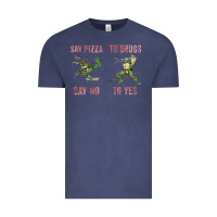 Vintage Denim say pizza to drugs say no to yes Vintage Tee - tuanDangUi