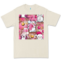 Bone Pink Christmas cute snowman Premium Tee - NancyCooperArtShop