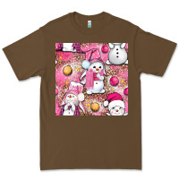 Cacao Pink Christmas cute snowman Premium Tee - NancyCooperArtShop