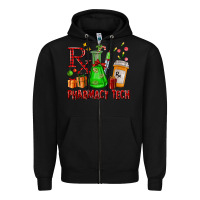Black pharmacy tech christmas Zipper Hoodie - FaDigitalArtStudio