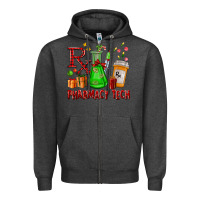 Charcoal Heather pharmacy tech christmas Zipper Hoodie - FaDigitalArtStudio