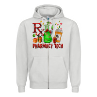 Dove Grey pharmacy tech christmas Zipper Hoodie - FaDigitalArtStudio