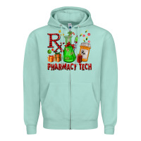 Seafoam pharmacy tech christmas Zipper Hoodie - FaDigitalArtStudio