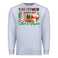 Heather Grey Torn Between Looking Like A Snack Eating One Premium Sweatshirt - CowhideDigitalArt