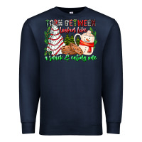 Navy Torn Between Looking Like A Snack Eating One Premium Sweatshirt - CowhideDigitalArt